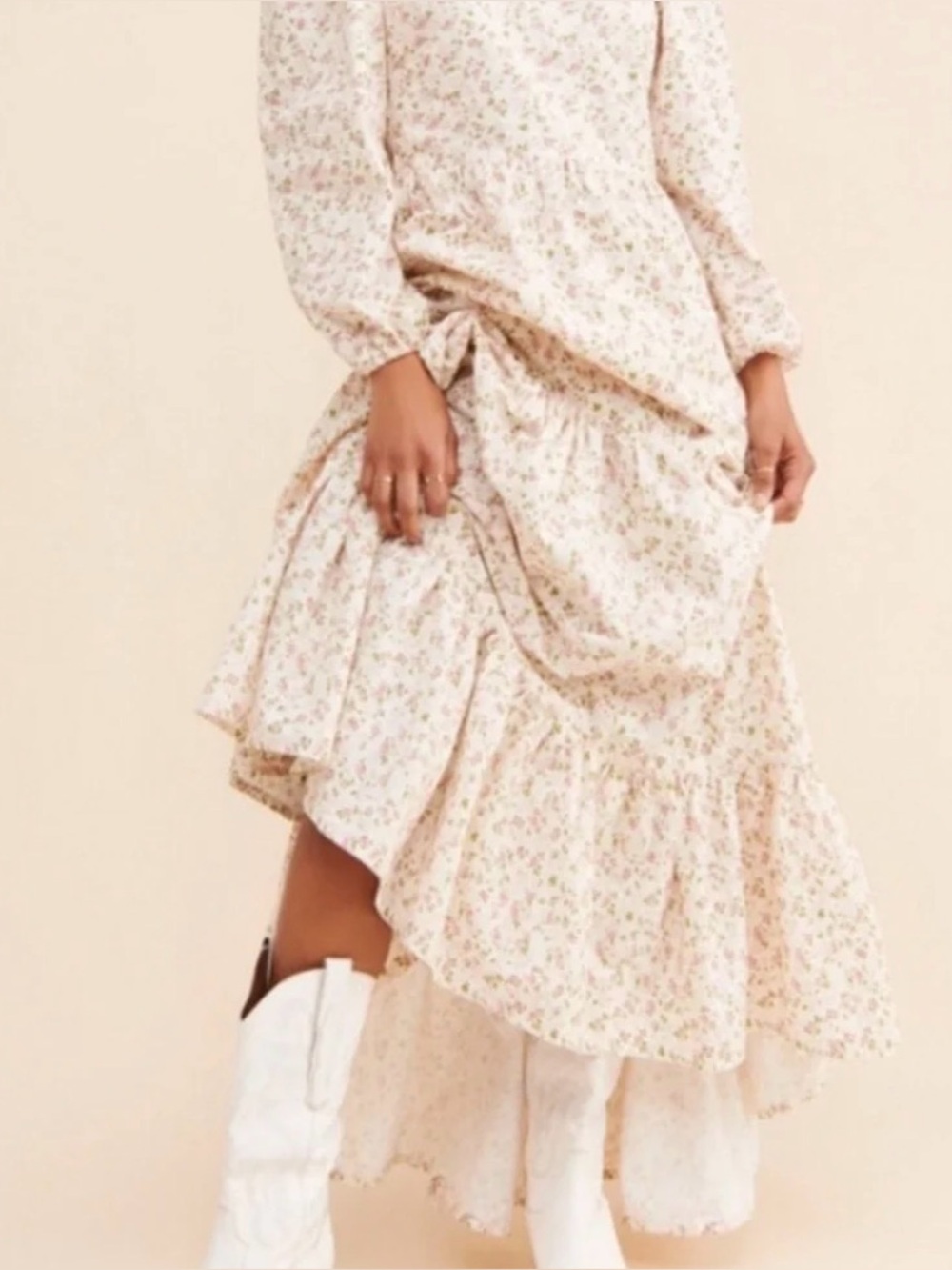 NWOT Boyish x Free People “August” Tiered Cotton Maxi Dress - Picture 2 of 9